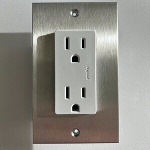 Forbes & Lomax Stainless Steel Electrical Outlet + Switch Plate